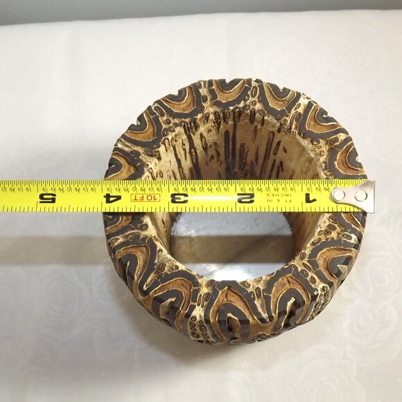 Vintage Ponga Wood Vase from Black Mamaku Tree Fern, New Zealand - Picture 6 of 9